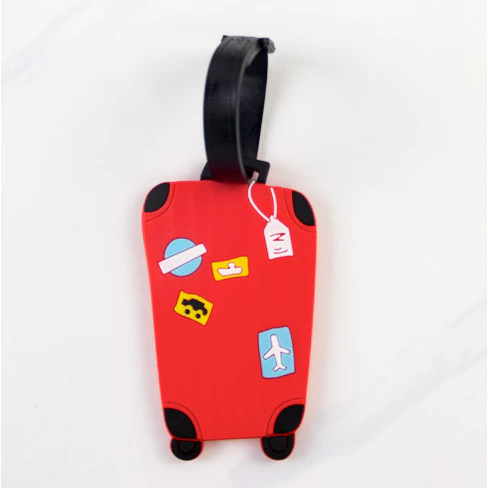 Suitcase Pattern Design Luggage Tag Orange